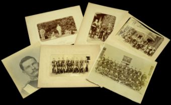 Gordon Highlanders Photographs. A selection of four mounted photographs of groups of Office...