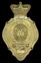 Royal Regiment of Artillery Officer's Shako Plate c.1812-16. A fine and rare die stamped co...