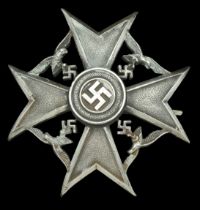 Germany, Third Reich, Spanish Cross in Silver without Swords, not maker marked, with origina...