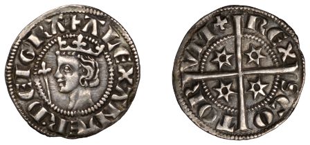 Alexander III (1249-1286), Second coinage, Sterling, class Ma, mm. plain cross, bust left wi...