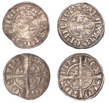 Alexander III (1249-1286), Second coinage, Sterlings (2), both class E2/D mule, mm. plain cr...