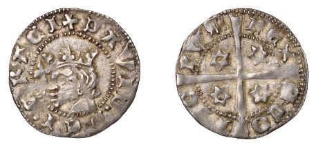David II (1329-1371), First coinage, Second issue, Sterling, mm. cross pattÃ©e, bust left wit...