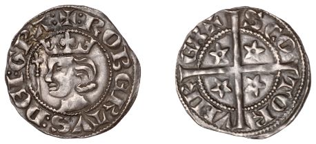 Robert the Bruce (1306-1329), Sterling, mm. cross pattÃ©e, bust left of fine style, colon sto...