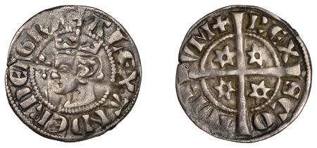 Alexander III (1249-1286), Second coinage, Sterling, class Mb3/E mule, mm. plain cross on ob...