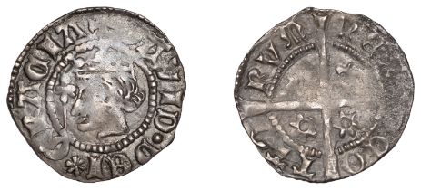 David II (1329-1371), First coinage, Second issue, Sterling, mm. cross pattÃ©e, bust left wit...