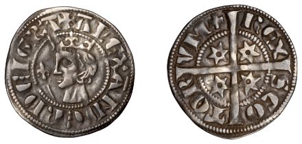 Alexander III (1249-1286), Second coinage, Sterling, class Be/M mule, mm. cross potent on ob...