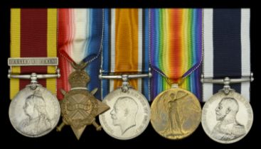 Five: Painter First Class A. S. Benoke, Royal Navy China 1900, 1 clasp, Relief of Pekin (...