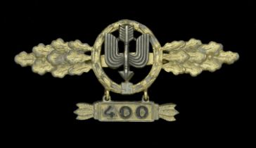 A Luftwaffe Clasp for Long Range Fighter and Ground Attack Aircraft in Gold, with Numbered P...