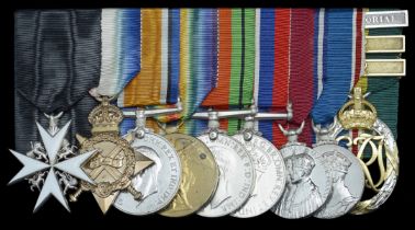 A most interesting Order of St. John group of nine awarded to Brigadier O. W. Nicholson, Roy...