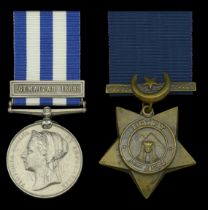 Pair: Private William Robertson, King's Own Scottish Borderers Egypt and Sudan 1882-89,...