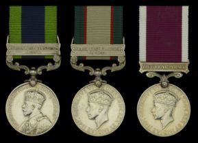 Three: Corporal R. F. Pink, Royal Signals India General Service 1908-35, 1 clasp, North W...