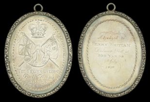 The Craven Legion 1808. An oval engraved medal with decorated rim, 72mm x 51mm, silver, unm...