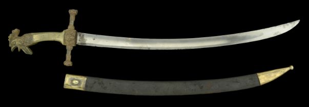 A ï»¿ï»¿ï»¿ï»¿French Imperial Guard Sapper's Sword. Distinctive cockerel head brass hilt. Overall l.