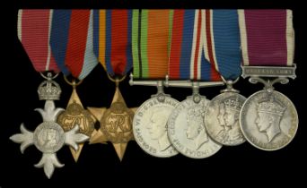A Second War 'Burma theatre' M.B.E. group of seven awarded to Captain T. Chapman, Royal Arti...