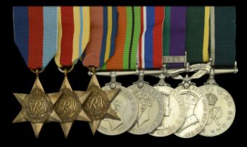 Eight: Sergeant S. Anderson, Royal Signals 1939-45 Star; Africa Star; Burma Star; Defence...