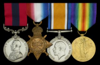 A Great War 'Western Front' D.C.M. group of four awarded to Corporal C. S. Kenward, Royal Su...