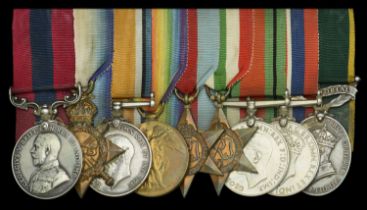 A Great War 1918 'German Spring Offensive' D.C.M. group of nine awarded to Sergeant Harry He...