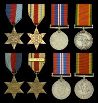 Four: Corporal R. F. McLaren, South African Forces 1939-45 Star; Africa Star; War Medal 193...