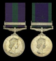 Pair: Signalman R. Gurung, Gurkha Signals General Service 1918-62, 1 clasp, Malaya, E.II....
