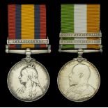 Queen's South Africa 1899-1902, 1 clasp, Cape Colony (5462 Pte. W. Cousins, Somerset: Lt. In...