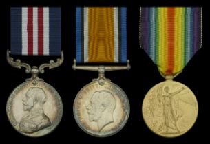 A Great War 'Western Front' M.M. group of three awarded to Sapper H. Breckon, Royal Engineer...