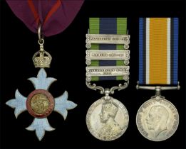 A 'Waziristan 1921-22' C.B.E. group of three awarded to Lieutenant-Colonel E. G. Fowler, Roy...