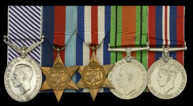 A good Second War 1944 Halifax Flight Engineer's D.F.M. group of five awarded to Sergeant J....