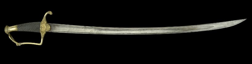 A French Navy Officer's Sword M. An.XII (1803). 87cm overall, blade 73cm, traces of origina...
