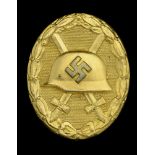 A 1939 Gold Wound Badge. A very good quality heavy gold-plated early type. No maker's stamp...