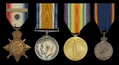 A Bronze R.V.M. group of four awarded to Bombardier J. Loveday, Royal Horse Artillery, for s...