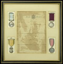 Four: Gunner George Davis, Royal Artillery Crimea 1854-56, 3 clasps, Alma, Inkermann, Se...