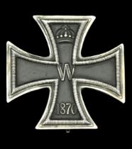 Germany, Prussia, Iron Cross 1870, First Class badge, silver with iron centre, of one piece...