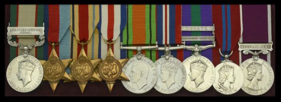 Nine: Warrant Officer Class II W. J. Collar, Royal Signals India General Service 1936-39,...