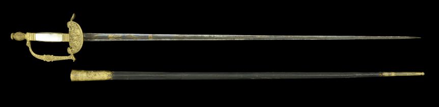 A French General Officer's Epee Style Sword, c.1810. A particularly fine quality hilt retai...
