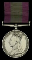 The Afghanistan Medal awarded to Captain E. A. Johnson, Royal Artillery and British Colonial...