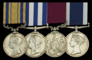 A scarce Victorian Army L.S. & G.C. and Naval L.S. & G.C. group of four awarded to Bandsman...