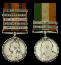 Pair: Sapper H. March, Royal Engineers Queen's South Africa 1899-1902, 5 clasps, Cape Col...