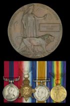 A Great War Western Front 1915 'Bombing operations' D.C.M. group of four awarded to Sergeant...