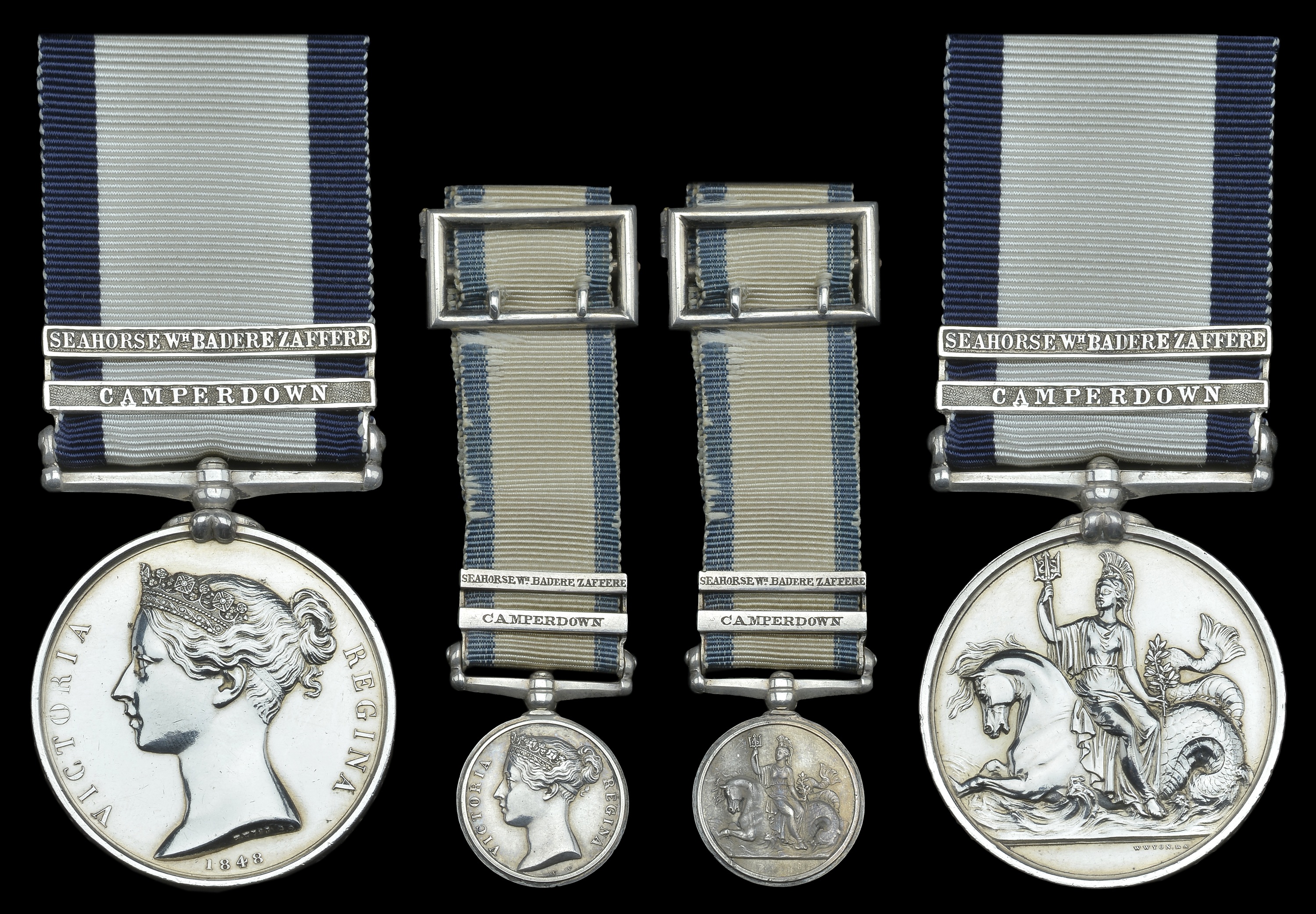 The outstanding N.G.S. medal awarded to Admiral Thomas Bennett, R.N., who was wounded as a 1...