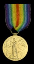 A fine Victory Medal awarded to Corporal W. H. Goodman, M.M., Rifle Brigade, late King's Roy...
