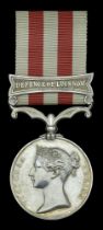 The Indian Mutiny Medal awarded to Mr John F. MacGrennan, an Uncovenanted Civil Servant, who...