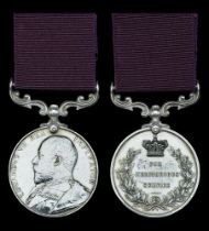 Army Meritorious Service Medal, E.VII.R. (Serjt. R. Ivers, 2nd 23rd Foot.) edge bruising and...