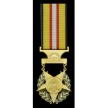 Timor-Leste, Republic, Medal of Merit, breast badge, gilt and enamel, unmarked; together wit...