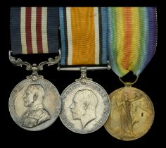 A Great War 'Western Front' M.M. group of three awarded to Sergeant J. Cunningham, 28th (Sas...