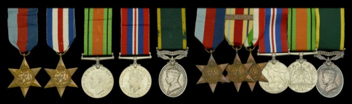 Five: Corporal R. J. Beal, Royal Signals 1939-45 Star; France and Germany Star; Defence and...