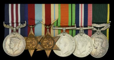 A fine and scarce Second War immediate 'Defence of Crete' M.M. group of six awarded to Batte...