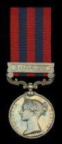 India General Service 1854-95, 1 clasp, Hazara 1888 (1230 Pte. P. Doran 2nd. Bn. R. Ir. R.)...