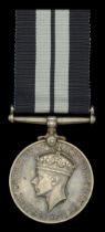 A rare Second War D.S.M. awarded to Able Seaman C. Hartley, Royal Navy, for gallantry on lan...