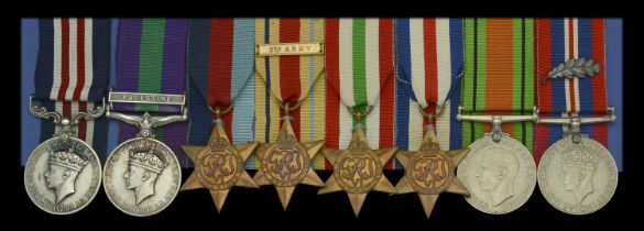 A Second War 'Anzio Beachhead' Immediate M.M. group of eight awarded to Sergeant John Finnie...