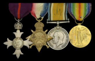 A Great War M.B.E. group of four awarded to Lieutenant F. C. Isaac-Woodgate, Royal Field Art...